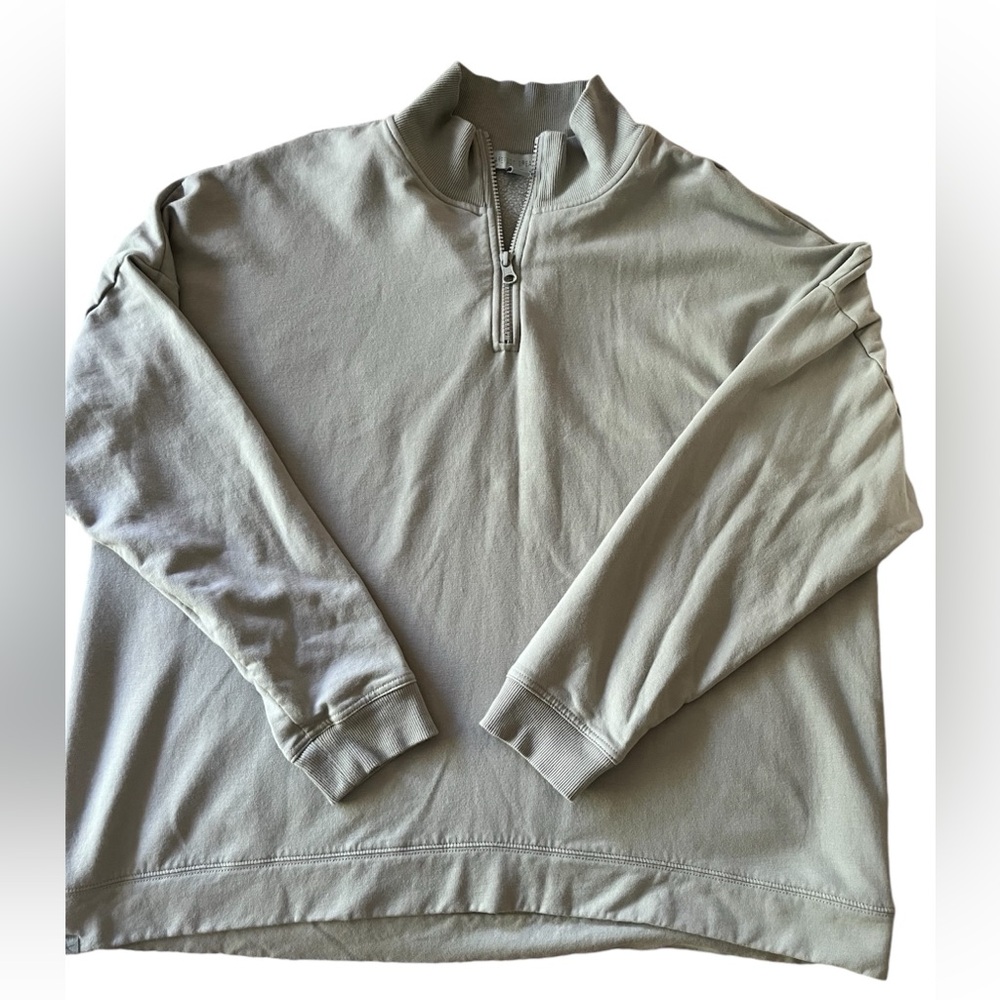Barefoot Dreams Sage Green Quarter Zip